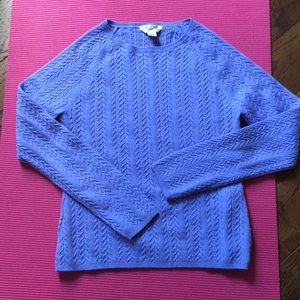 Purple stretch cable knit lightweight sweater 🌸